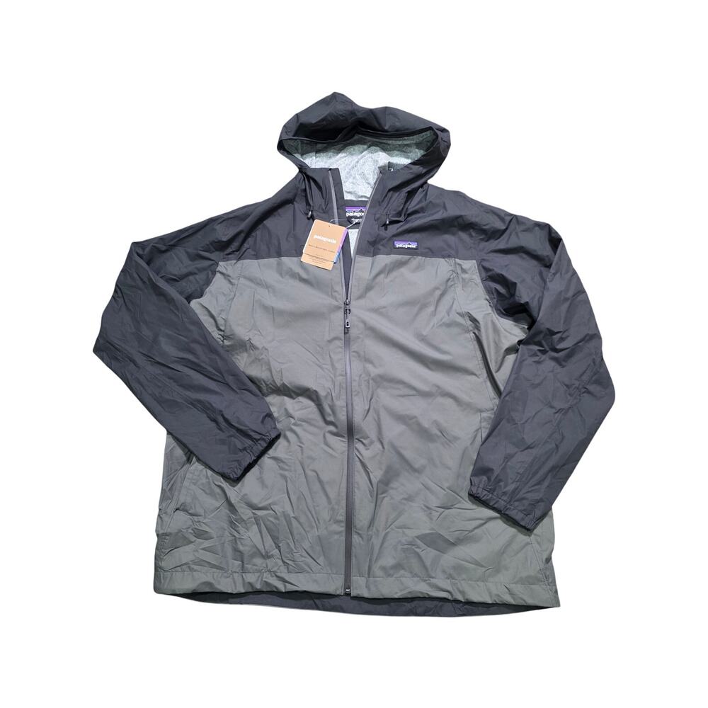 NWT Patagonia Rannerdale Colorblock Hooded Zip Up Jacket Gray Size XXL